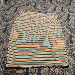Colorful Striped Pencil Skirt